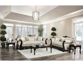 Newdale Living Room Set in Ivory