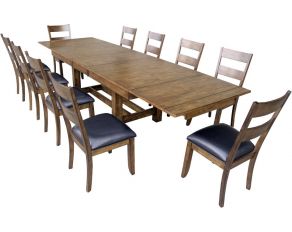 A-America Mariposa Trestle Dining Set in Oak