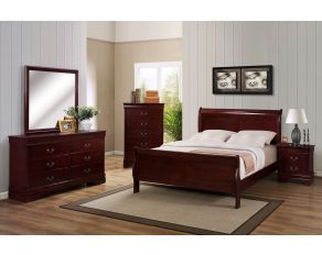 Crown Mark Louis Philip Bedroom Set in Cherry