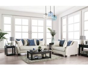 Nefyn Living Room Set in Ivory