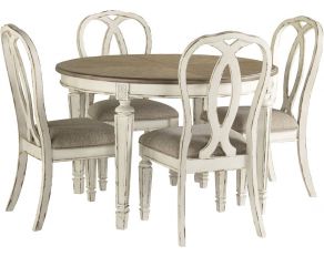 Ashley Furniture Realyn Oval Dining Set with Ribbonback Chairs