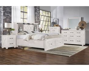 A America Sun Valley Storage Bedroom Set in White