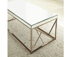 Steve Silver Evelyn cocktail Table in Cooper Chrome