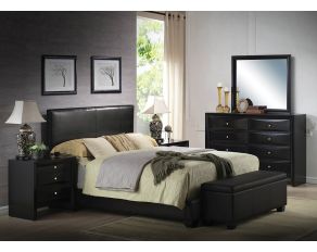 Ireland III Panel Bedroom Collections in Black