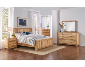 Camas Queen Panel Bed Collection in Natural