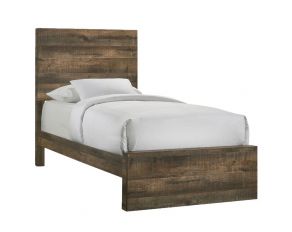 Bailey Twin Panel Bed in Warm Walnut