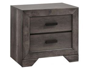 Nathan Nightstand in Distressed Gray Oak Finish