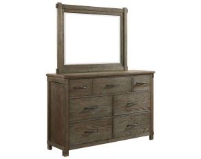 Scott Dresser with Mirror in Antique Walnut Finish