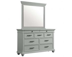 Slater Dresser with Mirror in Grey Finish