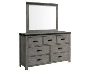 Wade Dresser with Mirror in Gray Finish