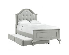 Jesse Twin Panel Bed with Trundle in Grey Finish