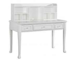 Jesse Desk with Hutch in White Finish