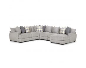 Franklin Barton 5 Piece Sectional with RAF Chaise in Hannigan Fog