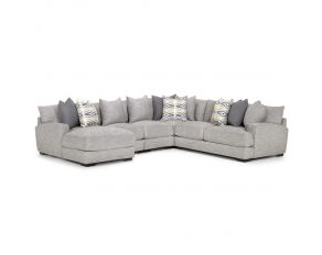 Franklin Barton 5 Piece Sectional with LAF Chaise in Hannigan Fog