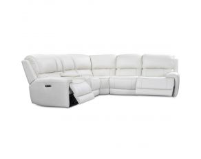 Empire 6 Piece Power Sectional in Verona Ivory