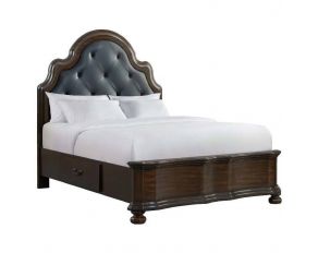 Avery Queen Storage Bed in Rich Walnut