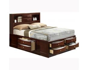Emily King Storage Bed in Rich Espresso Finish