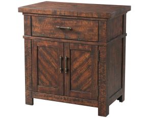 Jax Nightstand in Warm Smokey Walnut Finish