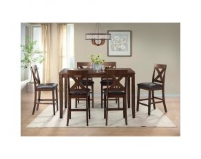 Alex 7-Piece Counter Height Dining Set in Espresso Finish