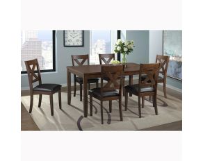 Alex 7-Piece Rectangular Dining Set in Espresso Finish