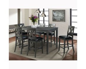 Alex 7-Piece Counter Height Dining Set in Grey Finish