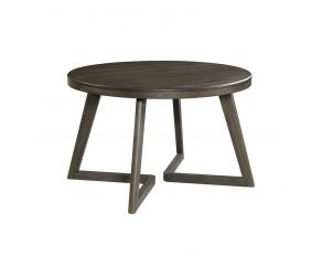 Cross Round Dining Table in Wire Brushed Grey Finish