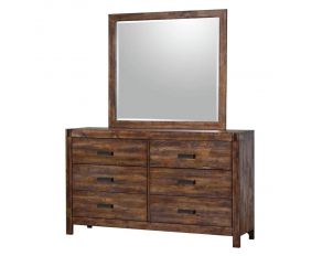 Warner Dresser with Mirror in Chestnut Finish