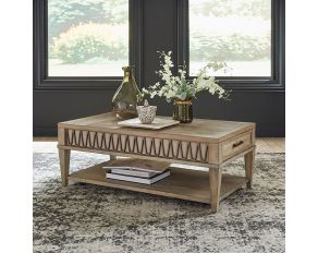 Devonshire Drawer Cocktail Table in Weathered Sandstone Finish