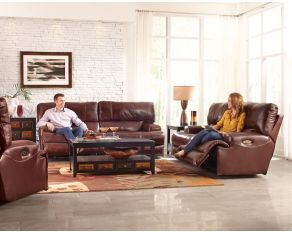 Catnapper Wembley Power Reclining Living Room Set in Walnut