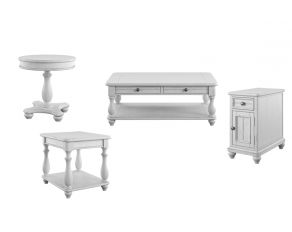 New Haven Occasional Table Set in Weathered White