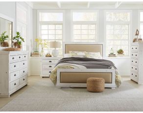 Willow Upholstered Bedroom Collections in Distressed White