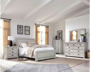 Willow Upholstered Bedroom Collections in Gray Chalk