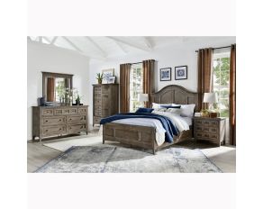 Paxton Place Arched Bedroom Set in Dovetail Grey