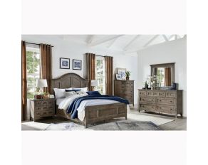 Paxton Place Arched Storage Bedroom Set in Dovetail Grey