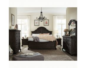 Bellamy Shaped Panel Bedroom Set in Peppercorn