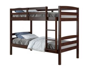 Devon Twin over Twin Bunk Bed in Dark Cappuccino