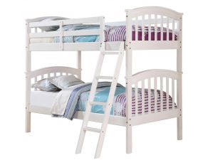 Columbia Twin over Twin Bunk Bed in White