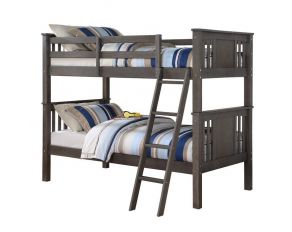 Princeton Twin over Twin Bunk Bed in Slate Grey