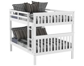 Mission Full over Full Bunk Bed with Slat Kits in White