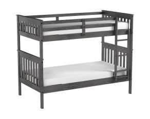 Mission Twin over Twin Bunk Bed in Brushed Grey