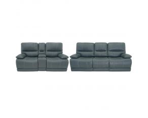 Shelby Power Living Room Set in Cabrera Azure