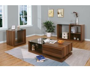 Langenthal Occasional Table Set in Black and Dark Walnut