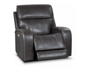 Glenwood Lay Flat Power Recliner in Rainer Steel