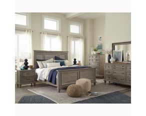 Lancaster Shutter Panel Bedroom Set in Dovetail Grey