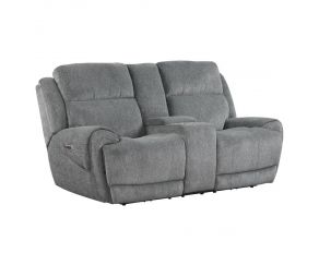 Spencer Power Console Loveseat in Tide Graphite