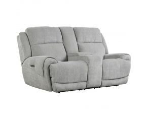 Spencer Power Console Loveseat in Tide Pebble