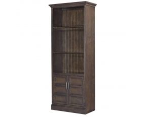 Shoreham 35 Inch Door Bookcase in Medium Roast