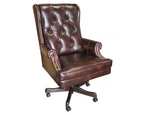 Prestige Leather Desk Chair in Havana