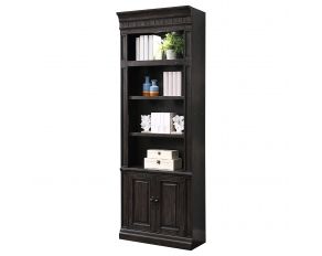 Washington Heights 32 Inch Open Top Bookcase in Washed Charcoal