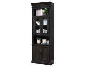 Washington Heights 32 Inch Glass Door Cabinet in Washed Charcoal